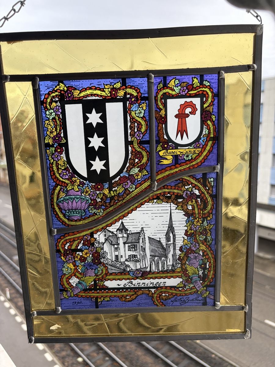 Alle Dekorationen: Historisches Glasbild Binningen Basel-Landschaft 1990 – Gebraucht aus Binningen von Cchatz 1