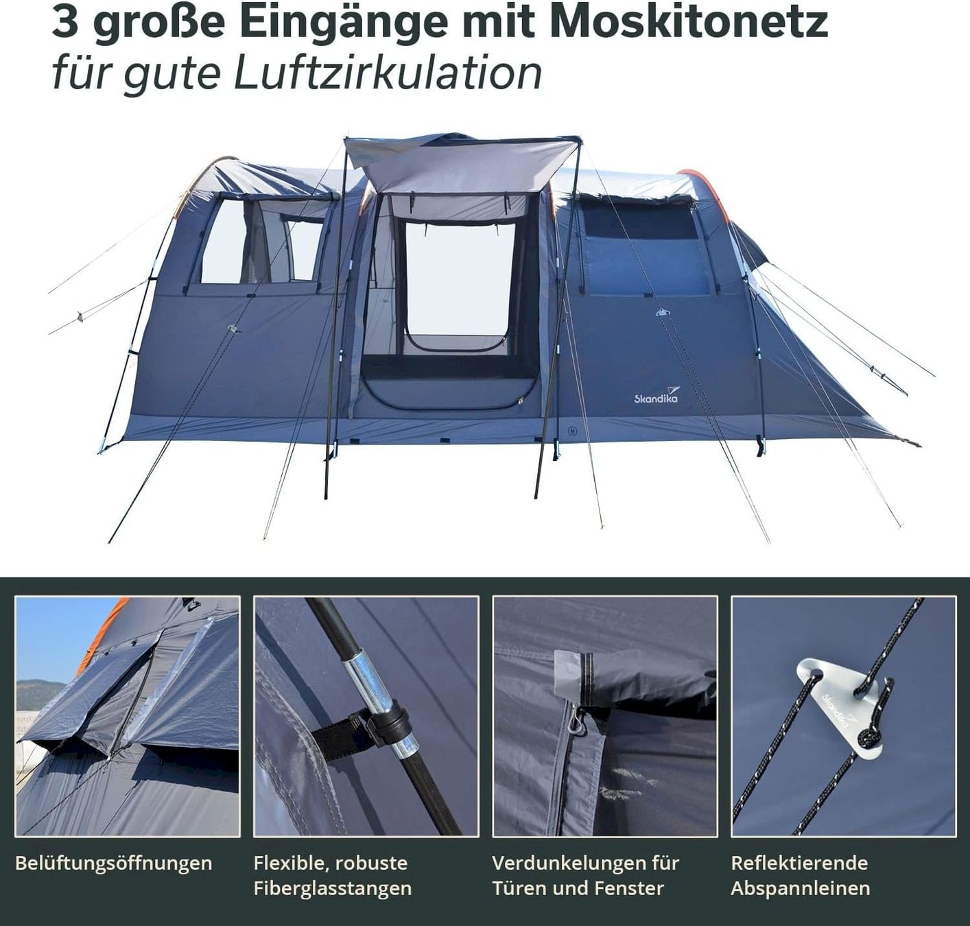 Tende : Skandika Gotland 5 Sleeper Protect Zelt – Nuovo e nell'imballaggio originale da Bottighofen venduto da zaap 2