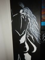 120CM nudo eros velati bianco e nero