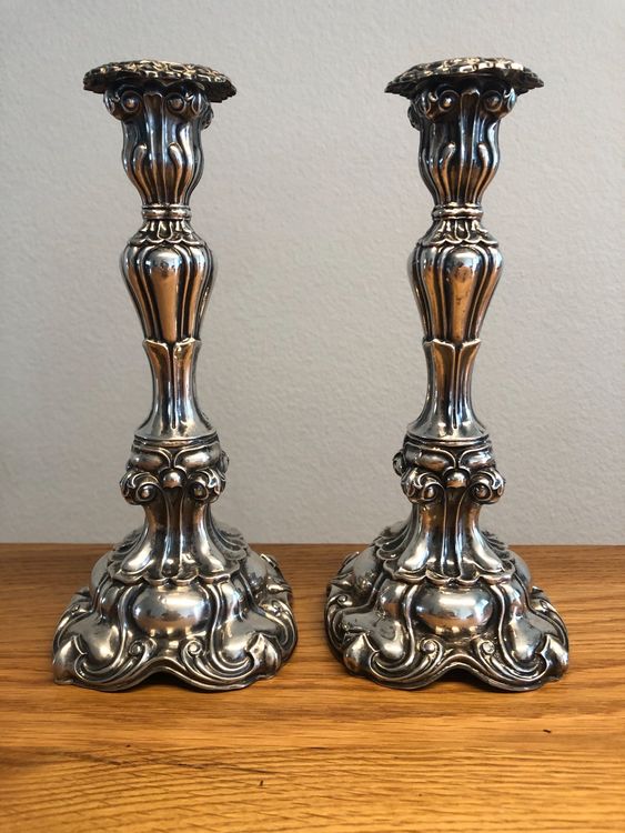 Silberner Shabbat Kerzenhalter Mit Gravur - Hochwertiges Judaica Geschenk