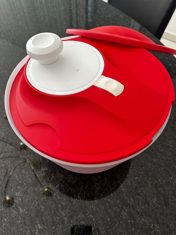 Produktbild von TUPPERWARE Salatschleuder Salat-Karussell 3,8L Rot-Weiß
