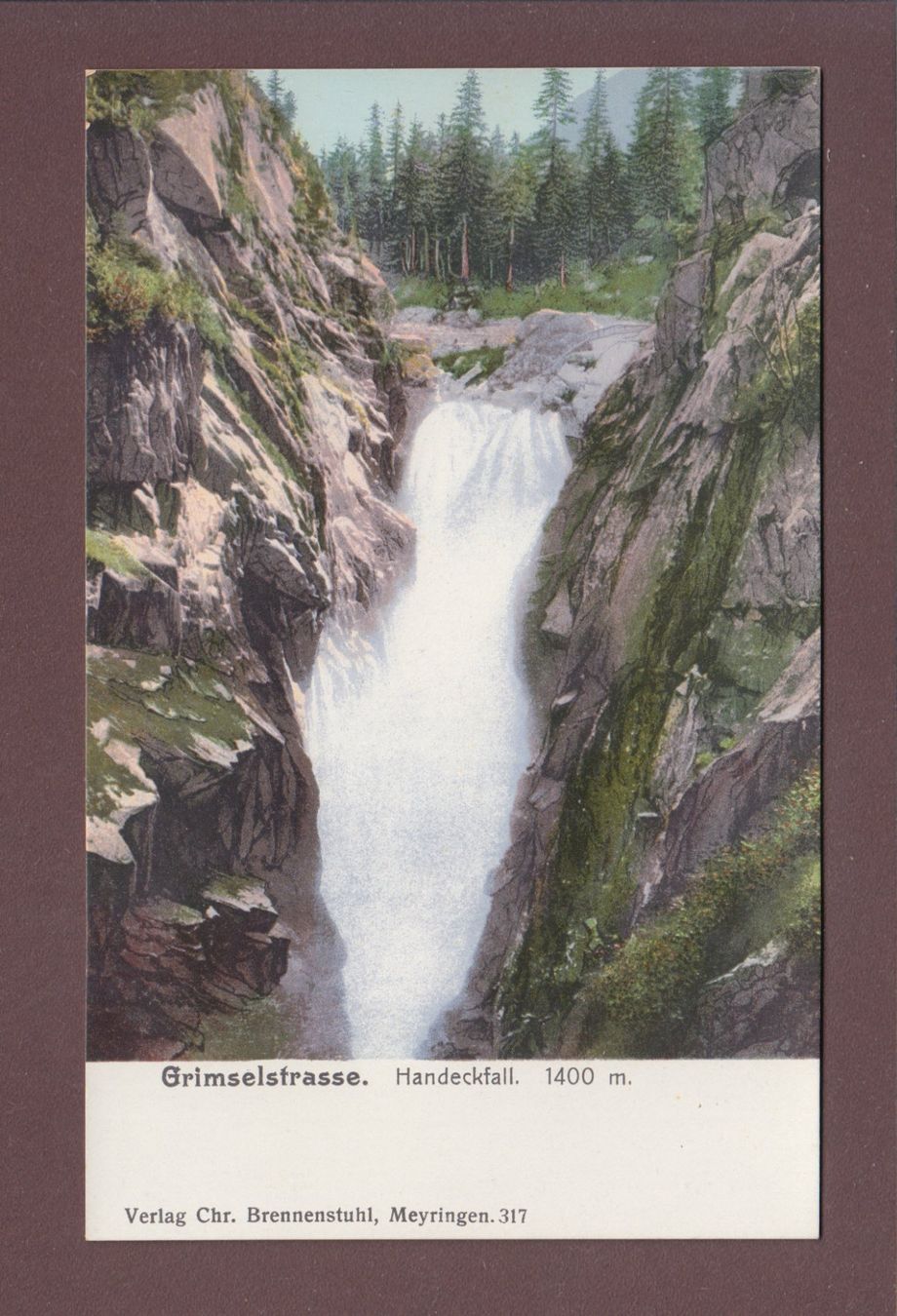 Cartoline postali: Grimselstrasse - HANDECKFALL – Usato da Pully venduto da nicecards