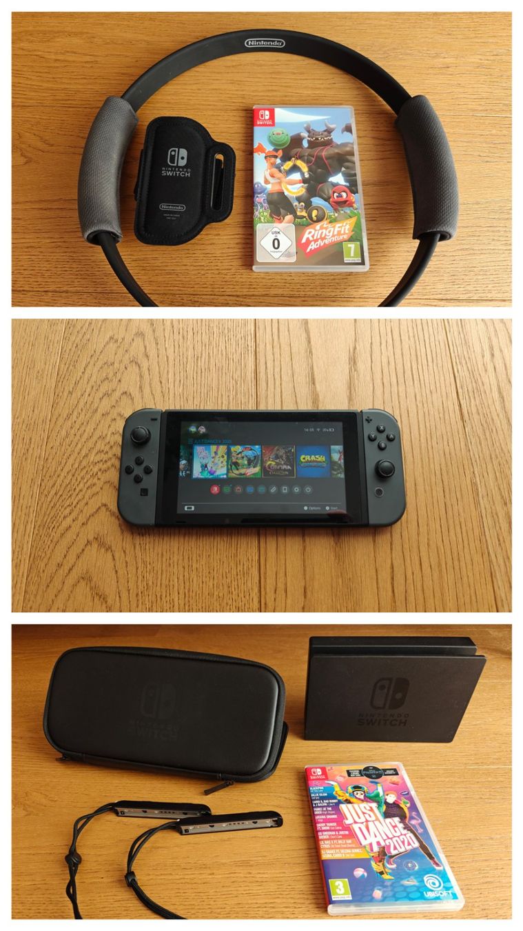 Nintendo Console: Nintendo Switch Bundle with Ring Fitness and Just Dance – Usato da Unterentfelden venduto da CRAIGatCH