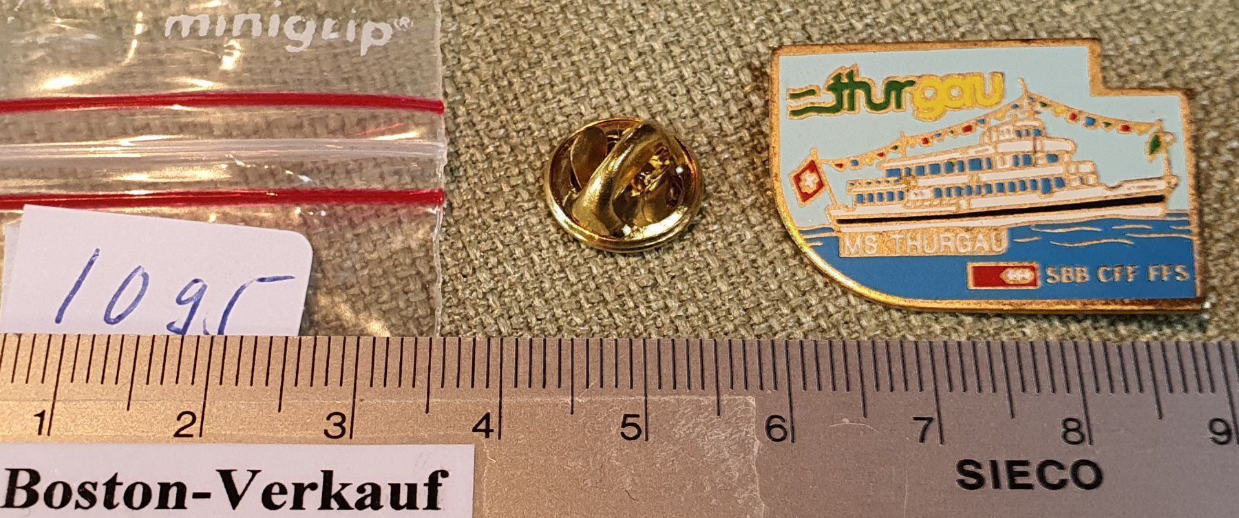 Placchette & Badge: I095 - Pin SBB CFF FFS Schiff Thurgau – Usato da Reinach BL venduto da Boston-Verkauf 1
