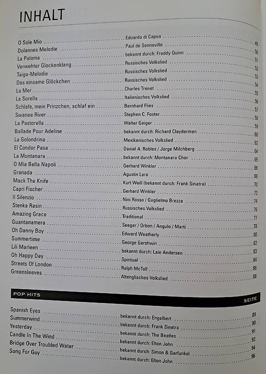 Libri: Noten Klavier / Piano – Usato da Weinfelden venduto da Mausi2 3