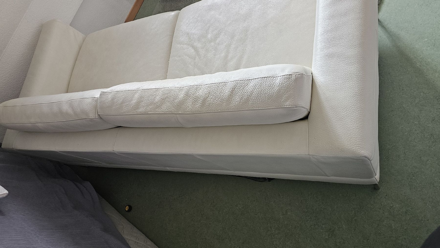 Ikea Sofas: Creme Weisses Ledersofa Ikea  – D'occasion à Mellingen par mrsizz 5