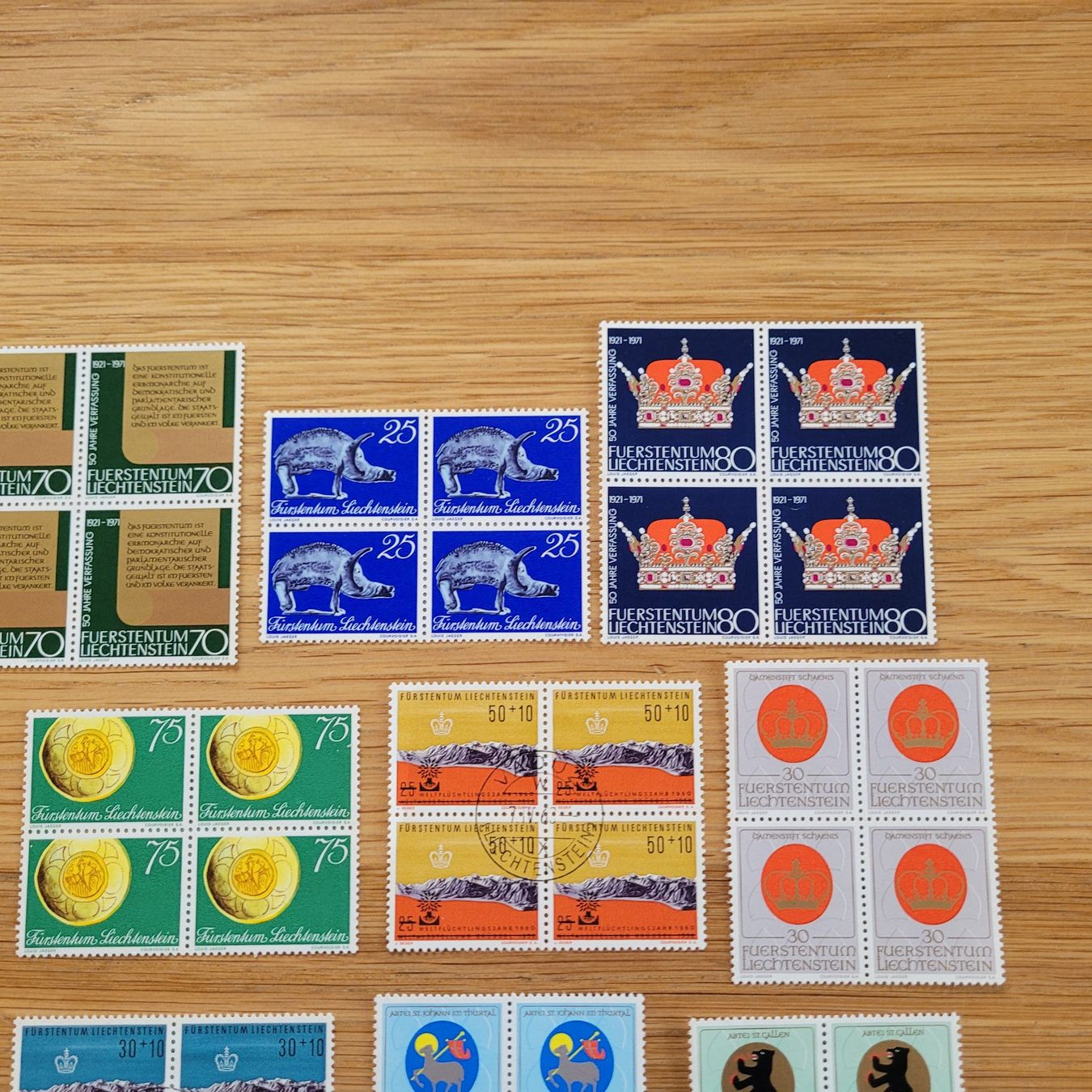 Alle Briefmarken: Timbres Block de 4 Liechtenstein – Gebraucht aus Biel/Bienne von Destockweb 2