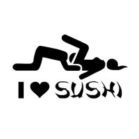 🍣💖 "I Love Sushi" Autofenster Aufkleber 🍥💫