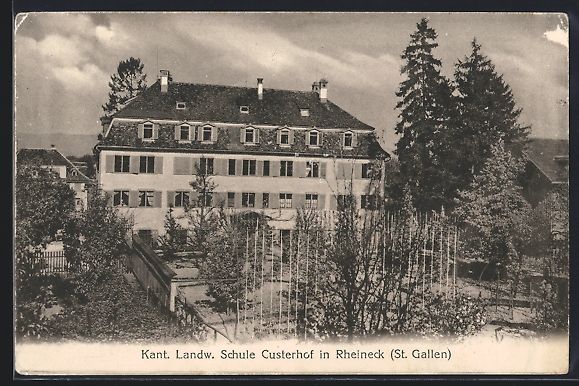 Cartoline postali: Rheineck, Kant. Landw. Schule Custerhof – Usato da Berlin venduto da bartko-reher