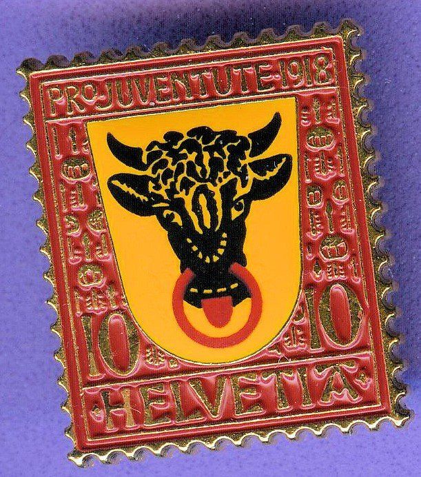 Placchette & Badge: PTT  Pro Juventute 1918  URI – Usato da Winterthur venduto da Sammleroase