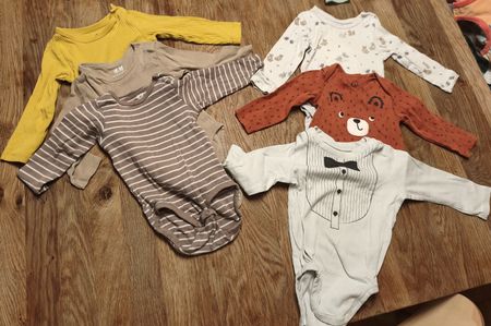 Baby Strampler Set Grösse 68-74 Baumwolle 5 Teile