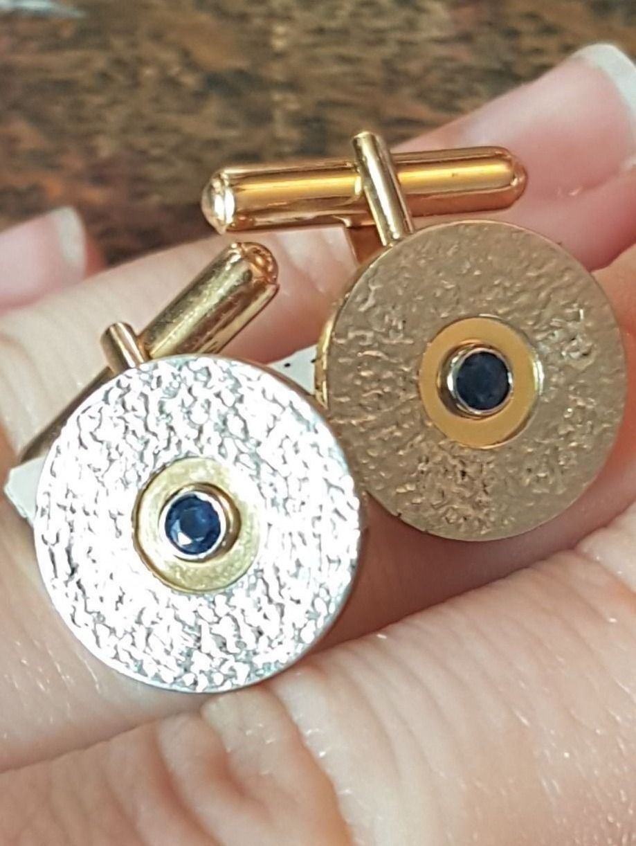 Boutons de manchette: Handgefertigte Manschettenknöpfe – Neuf (Voir description) à Unterägeri par Altgoldschmuck 3