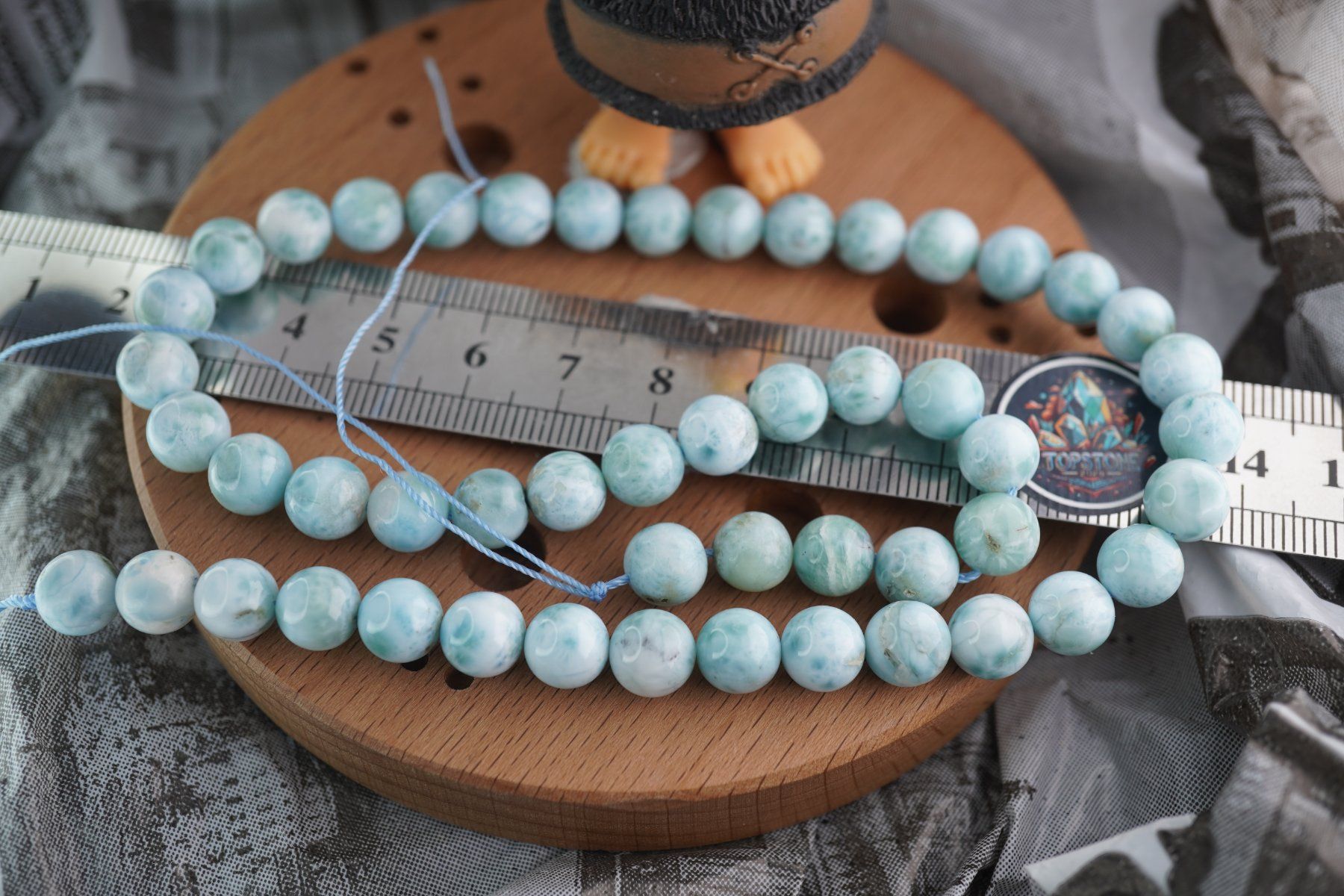 Mineralien & Heilsteine: Larimar  8mm  Kugel Strang  39cm    Top – Neu und originalverpackt aus Eschenbach SG von topstone 3