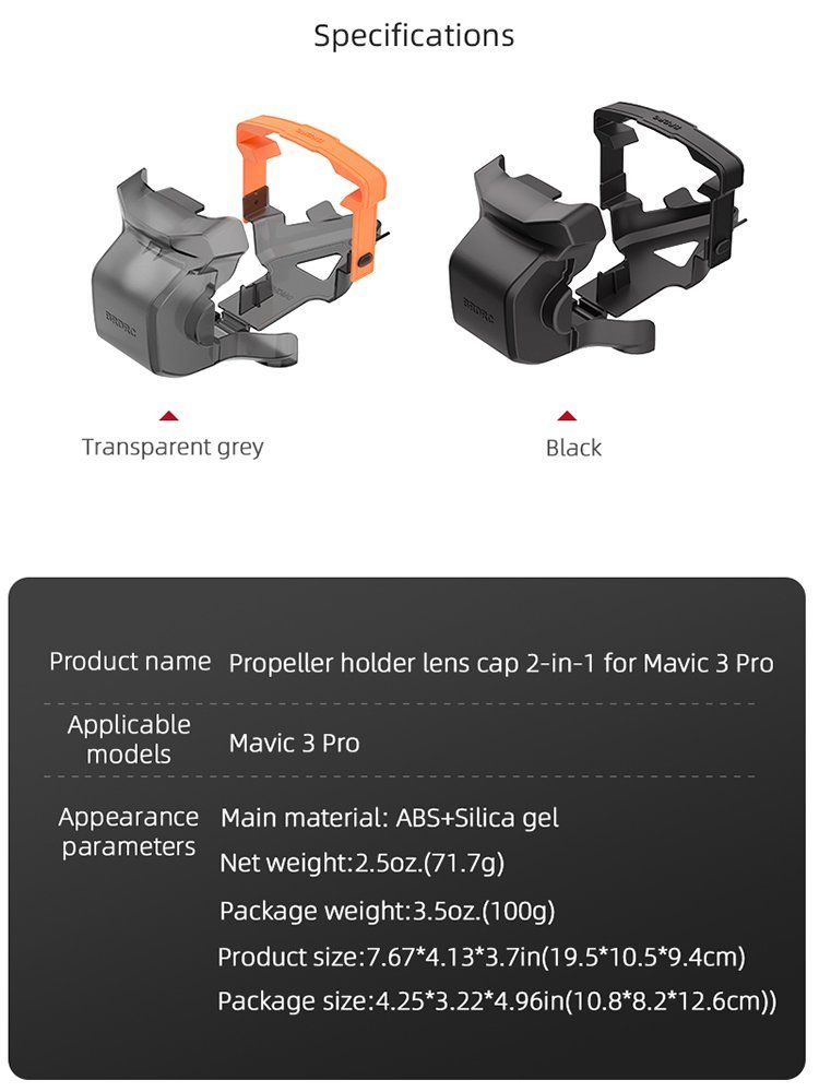 DJI Modellismo RC: DJI - Mavic 3 pro -  Protection caméra et fixation hélice – Nuovo e nell'imballaggio originale da Versoix venduto da Dji-tools-store