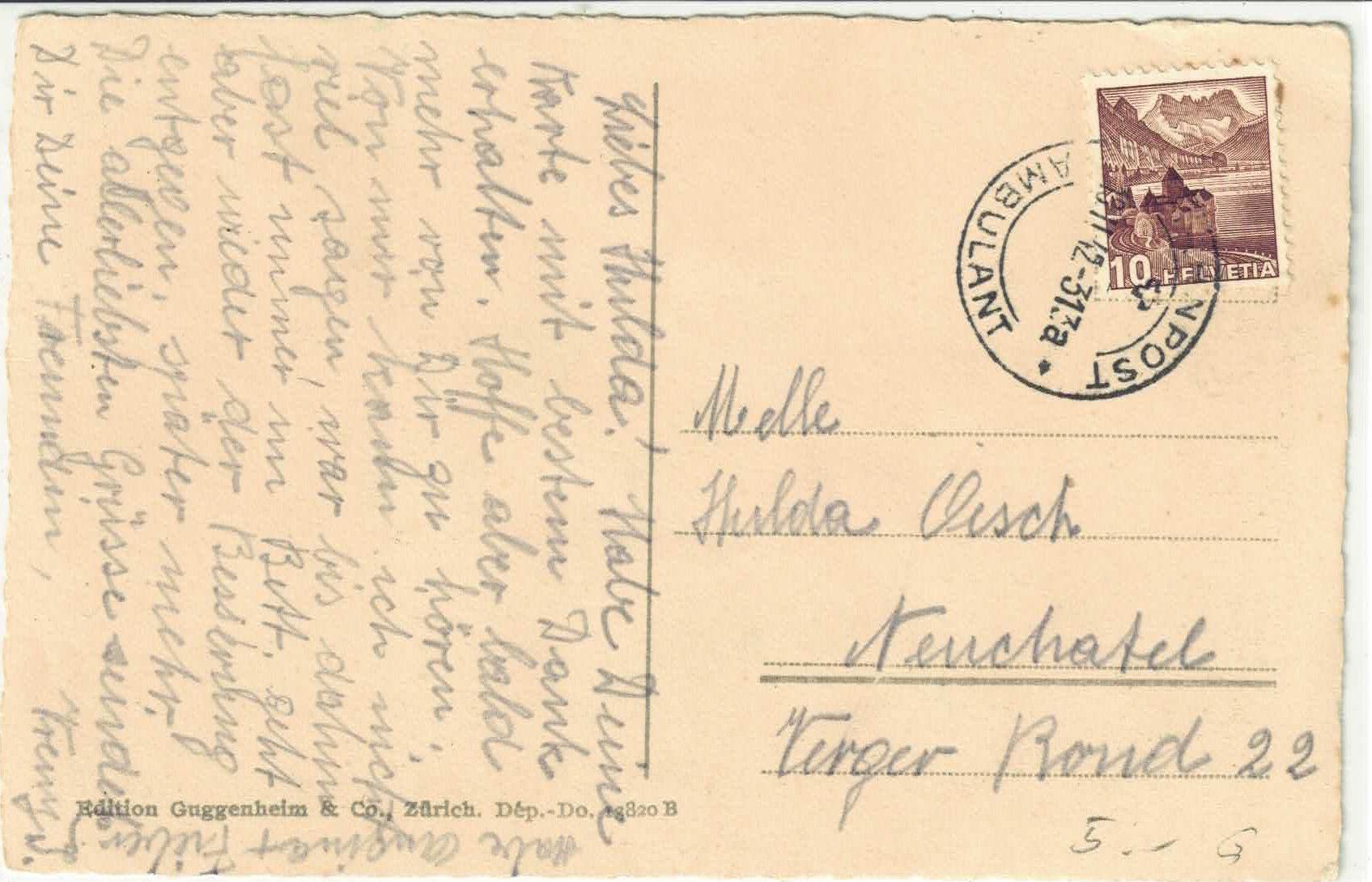 Cartes postales: Parc-Hotel Bönigen – Défectueux à Ettingen par Kartenplanet 1