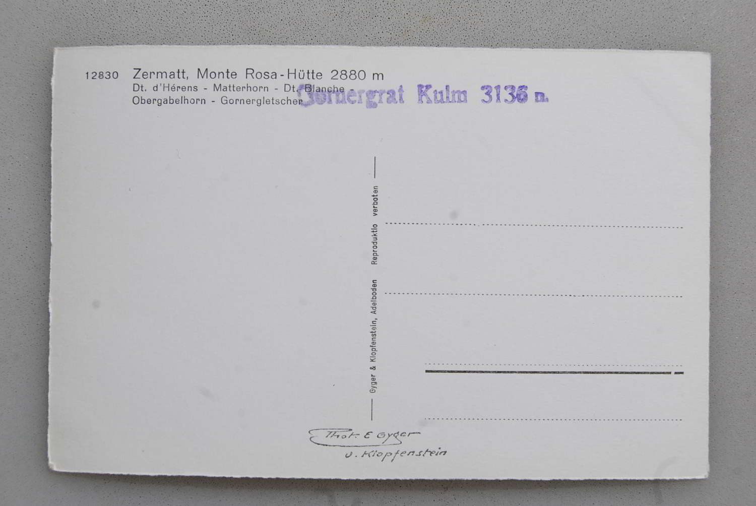 Cartoline postali: AK Zermatt, Monte Rosa-Hütte – Usato da Rüfenacht BE venduto da Toro06 1