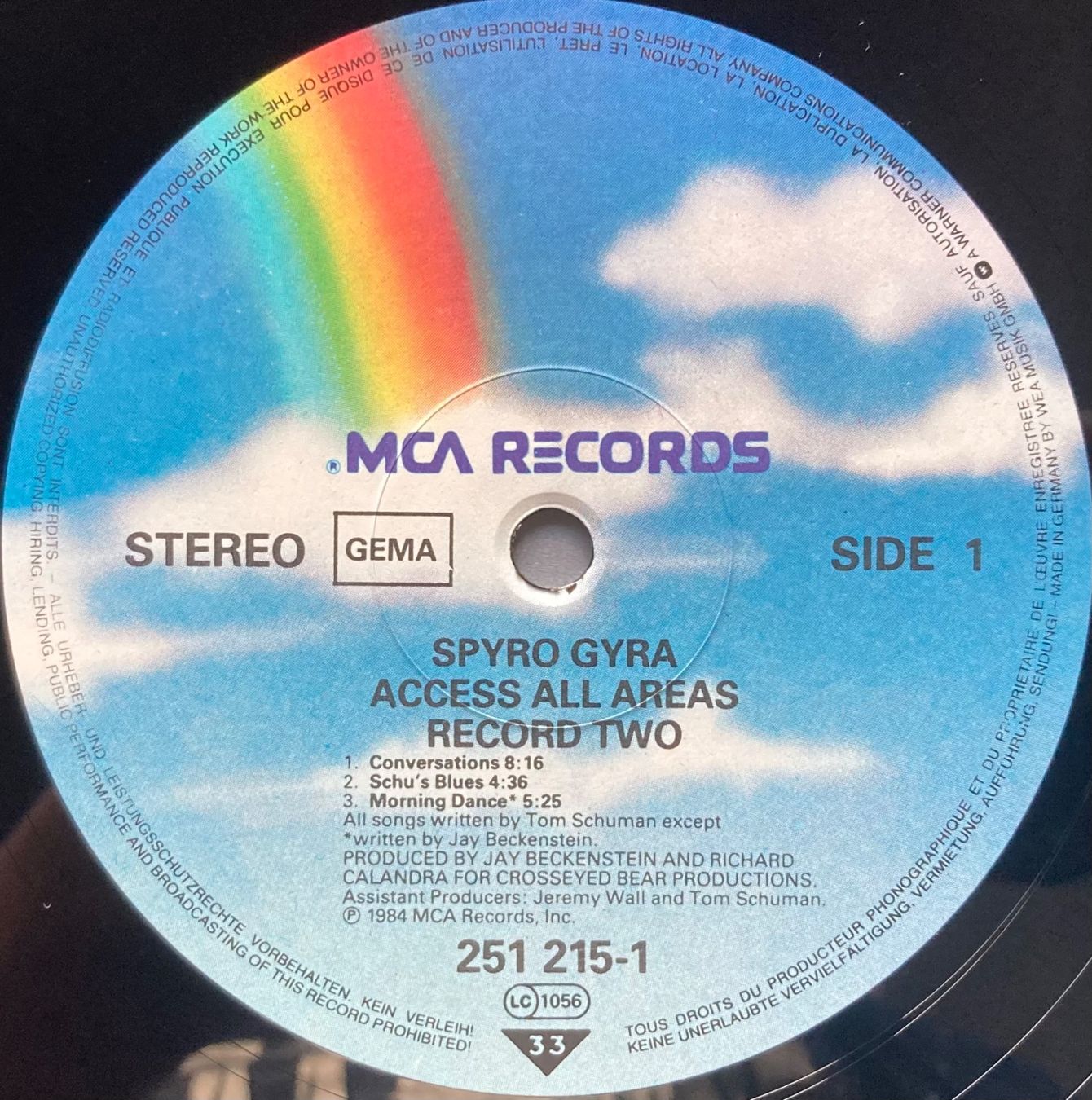 Dischi in vinile: SPYRO GYRA - ACCESS ALL AREAS – Usato da Poliez-Pittet venduto da Newtown-Records 2