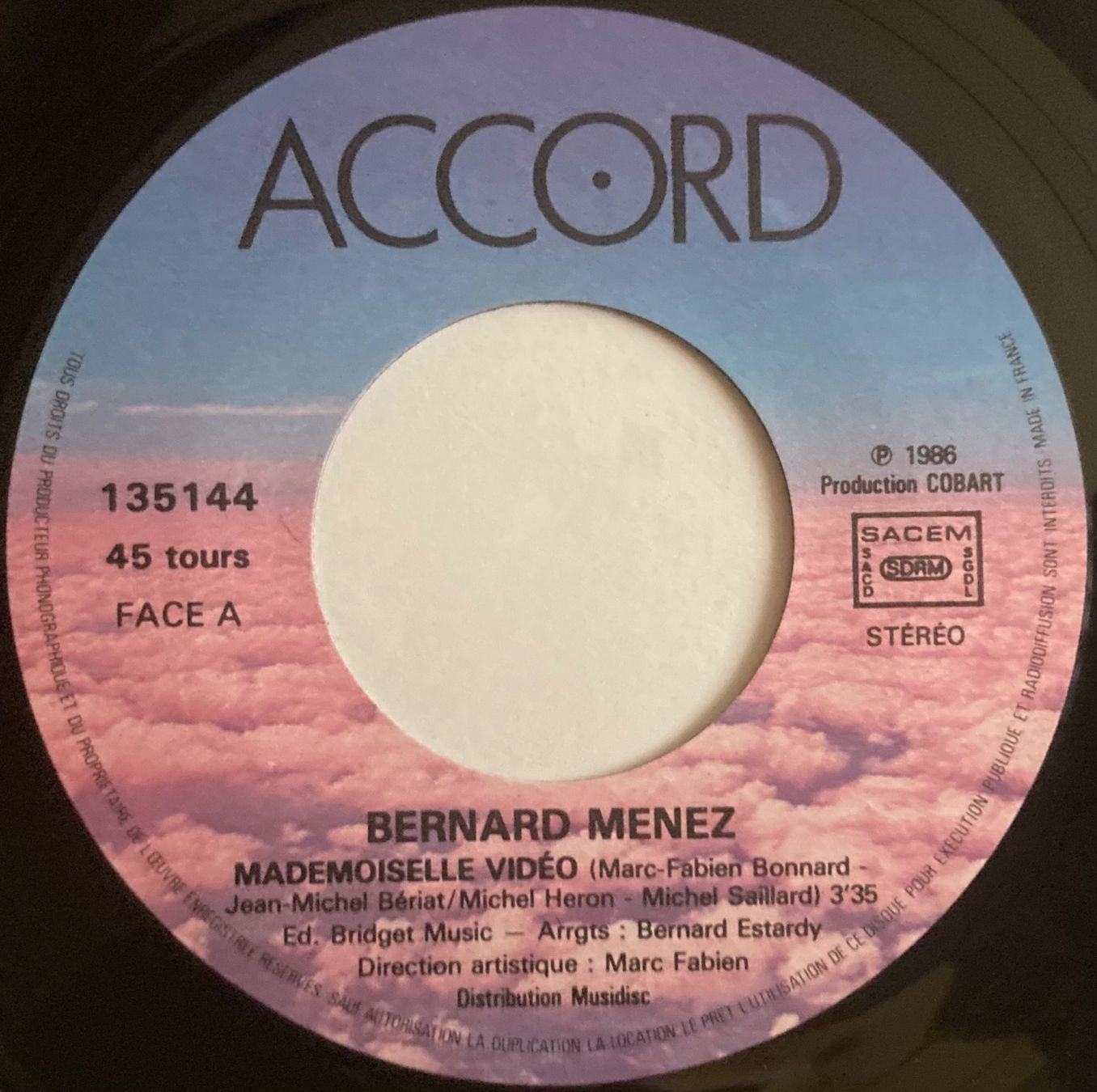 Dischi in vinile: BERNARD MENEZ - MADEMOISELLE VIDEO – Usato da Poliez-Pittet venduto da Newtown-Records 2