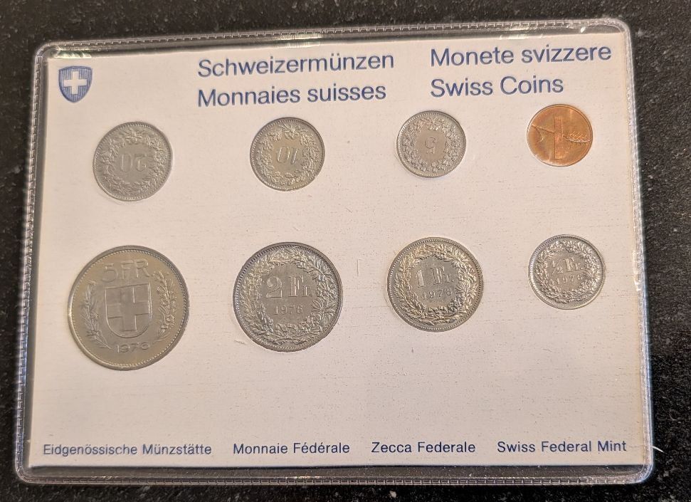 Tutti le monete: Münzsatz Schweiz 1976 stgl. – Nuovo (secondo la descrizione) da Arch venduto da coinsandmore