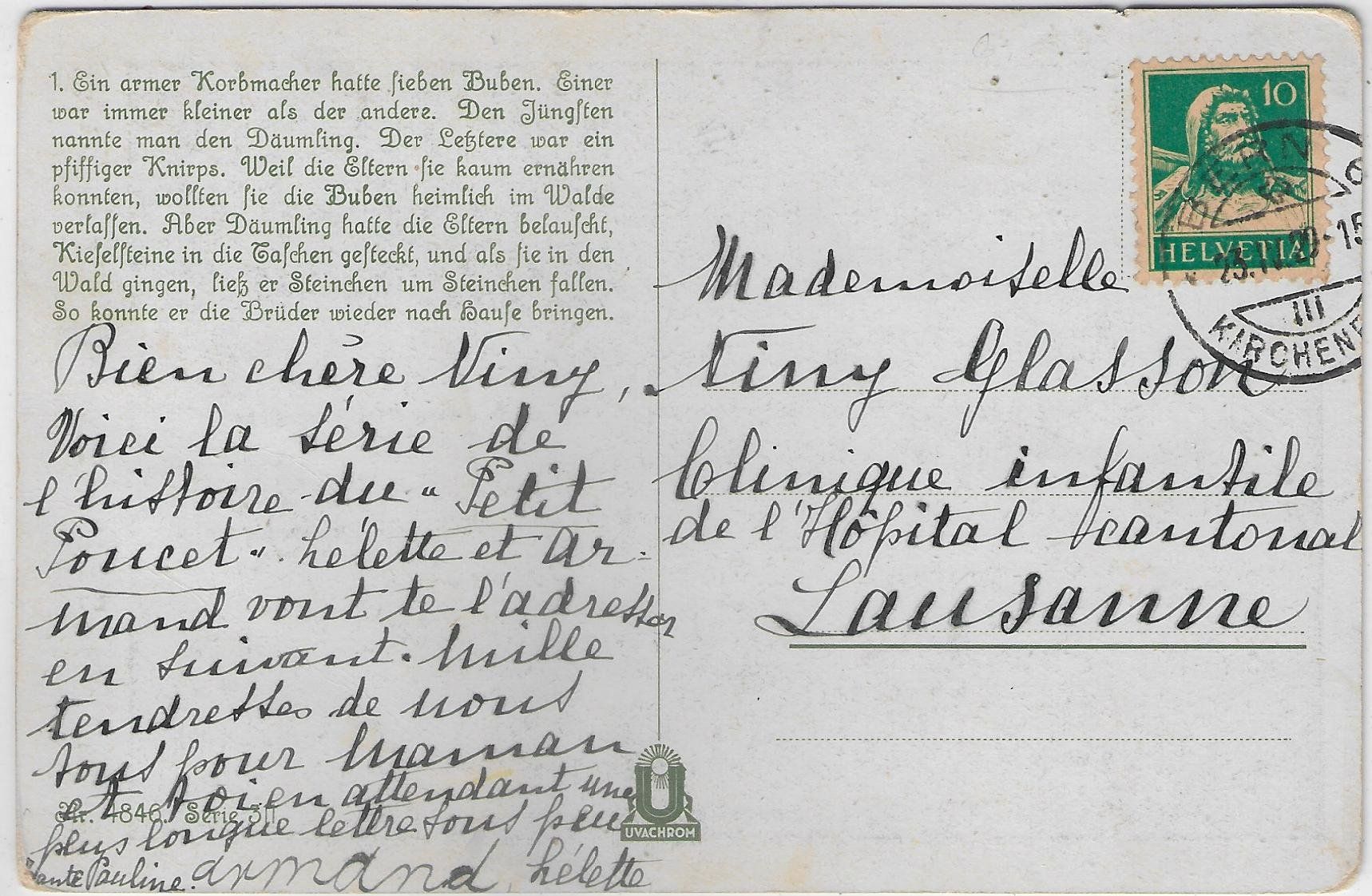 Cartoline postali: Märchen - Der kleine Däumling - O. Herrfurth – Usato da Ettingen venduto da Kartenplanet 1