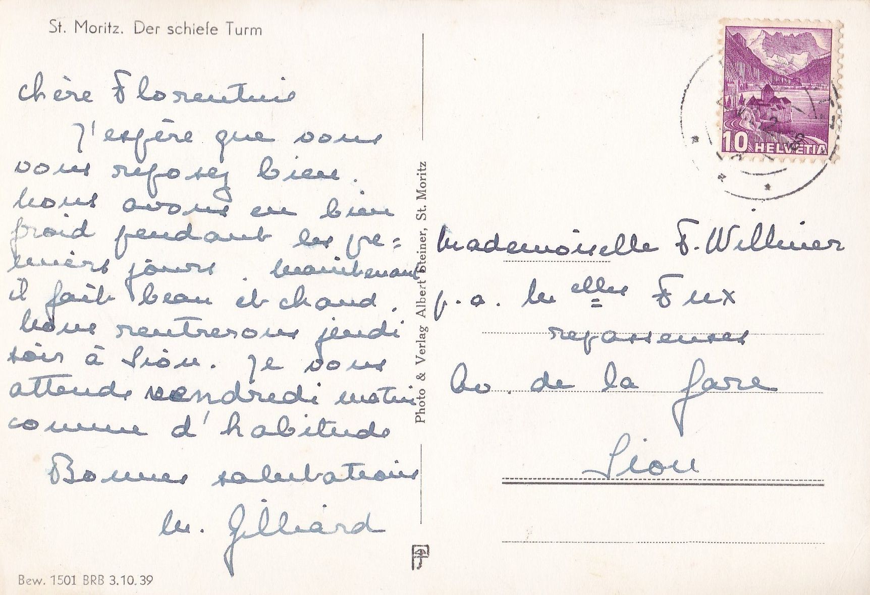 Cartoline postali: Alte Ansichtskarte: Schiefer Turm von St. Moritz – Usato da Neuenhof venduto da Wanton 1