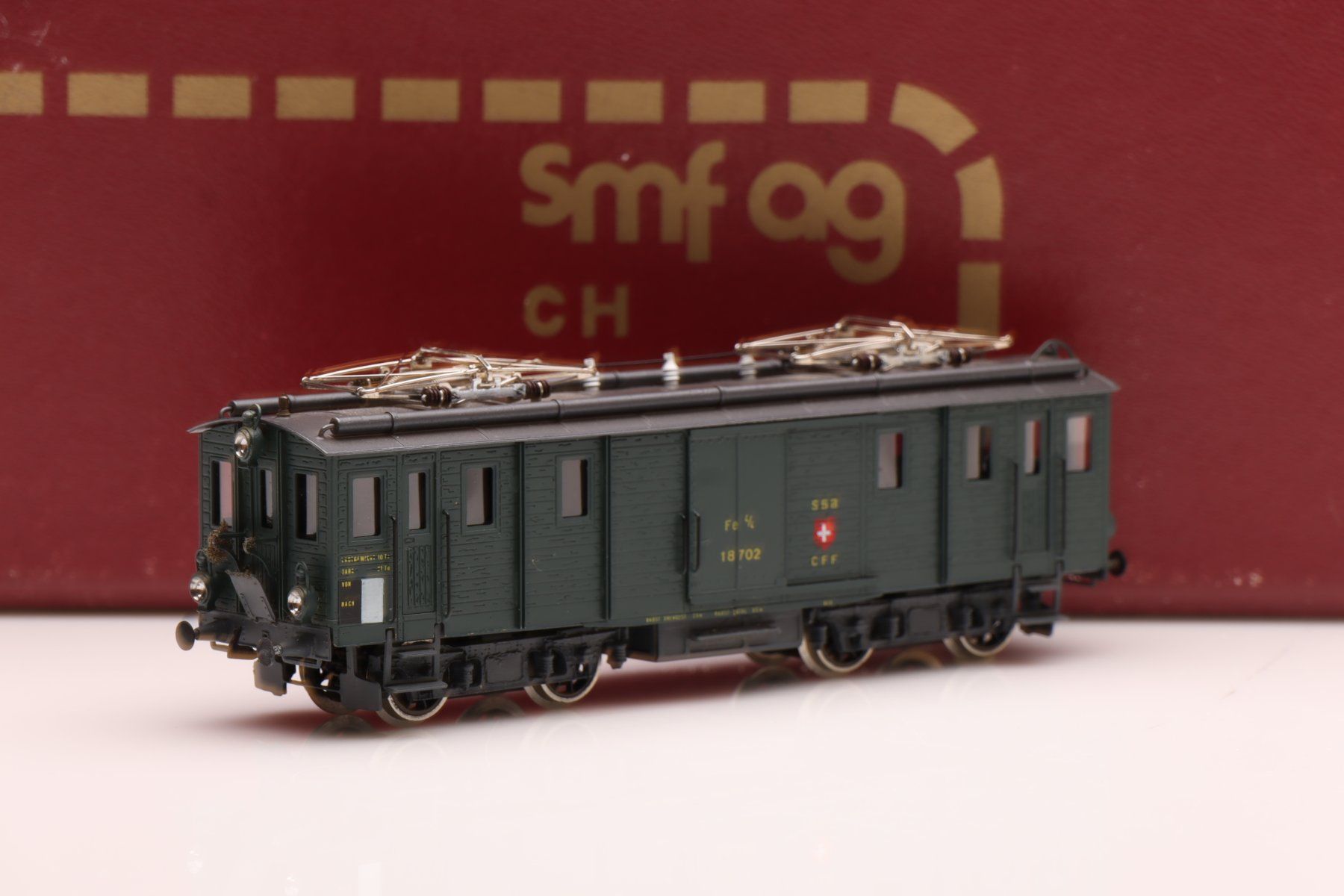 SBB/CFF/FFS Modellini di ferrovie: SMF AG A312 C/2 SBB Fe 4/4 DC, H0 – Usato da Ried (Muotathal) venduto da Modellbahn.swiss