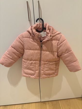 Kinder Winterjacke rosa mit Kapuze guter Zustand