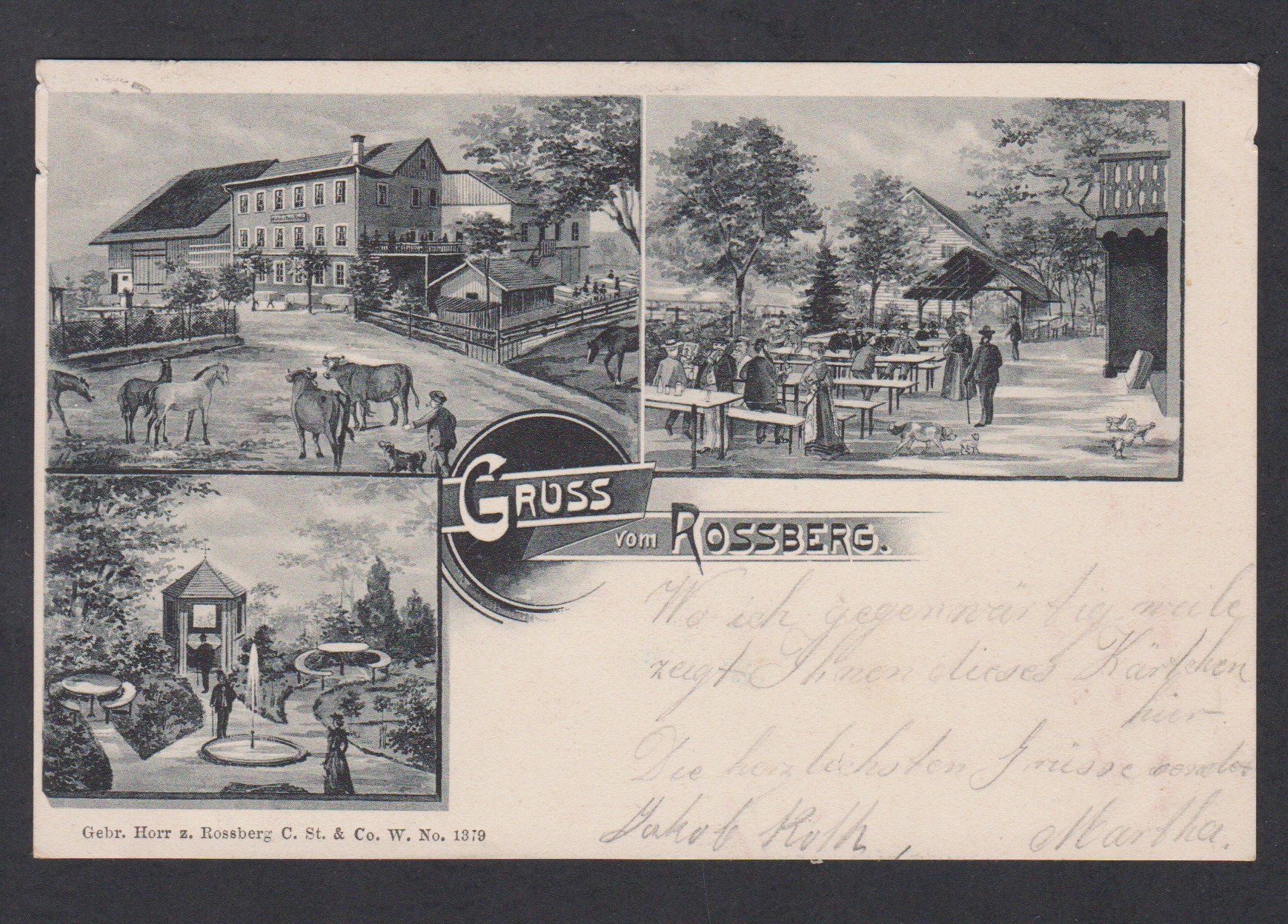 Cartoline postali: Rossberg  ZH  Töss -  alte Ansichtskarte 3-Bild  - gest.1908 – Usato da Vitznau venduto da Ropaku