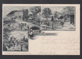 Rossberg  ZH  Töss -  alte Ansichtskarte 3-Bild  - gest.1908
