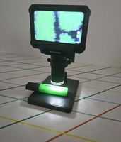 Digital Microscope with Screen and Stand, Black, Used