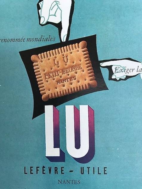 Foto & Immagini: Authentique Affiche Publicité Biscuits LU Lefèvre Utile. – Usato da La Conversion venduto da lar_w99f 1