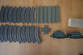 Märklin HAMO Tram m. Beiwagen u. Schienen ; passt zu Faller