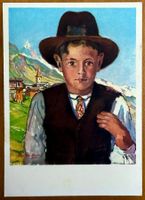 Valais: Jeune Berger des Haudères. Peintre: G. Moro
