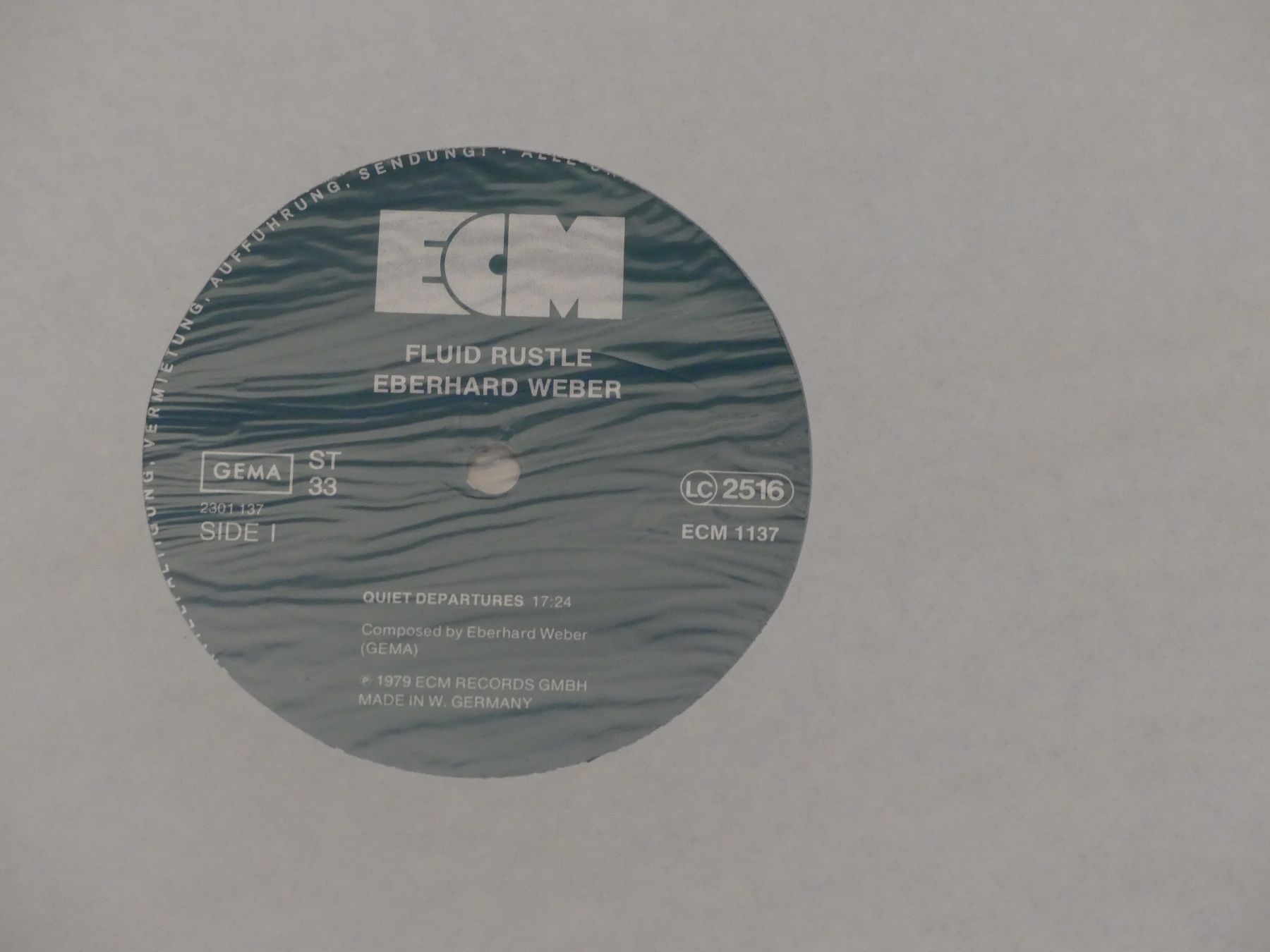Schallplatten: EBERHARD WEBER: FLUID RUSTLE - ECM 1137 – Gebraucht aus Fahrwangen von Swirl2 2