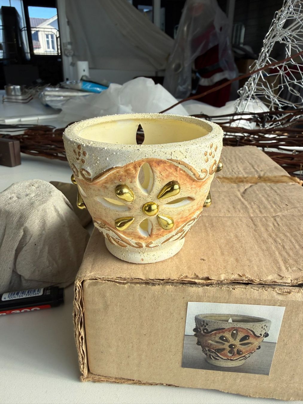 Tutte le decorazioni: Teelichter Tontöpfli NEU – Nuovo e nell'imballaggio originale da Rossrüti venduto da Workoholic63 1