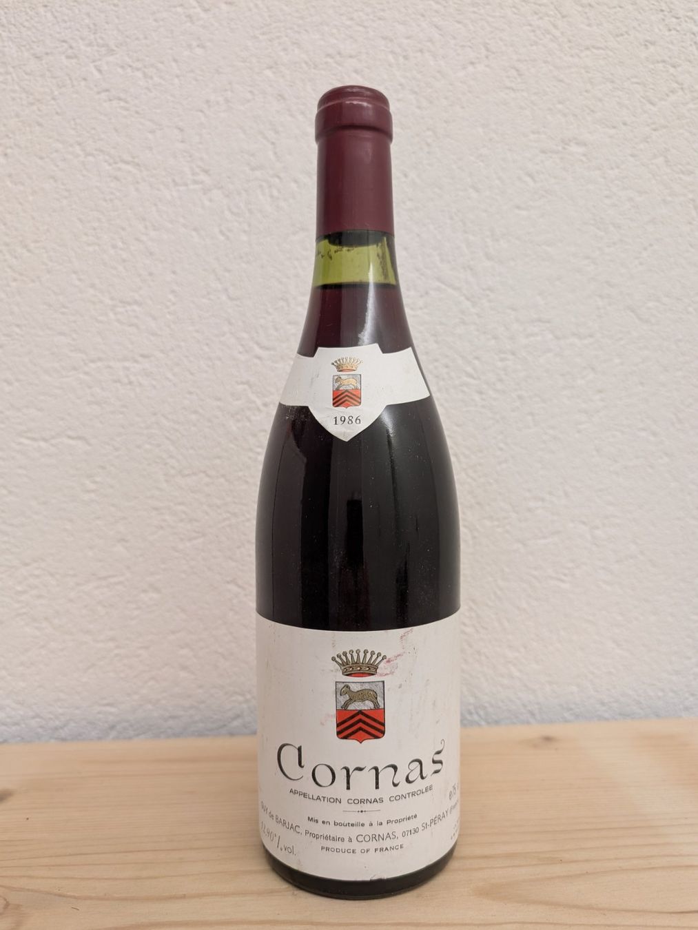 Vino: CORNAS GUY DE BARJAC COTES DU RHONE 1986 – Nuovo (secondo la descrizione) da Düdingen venduto da Quartierstrasse 1
