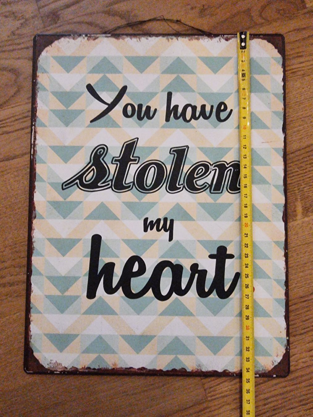 Schilder: Blechschild "you have stolen my heart" – Gebraucht aus Zumikon von chv_w96q 1