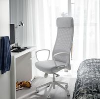 IKEA MARKUS Bürostuhl, hellgrau, fast neuwertig