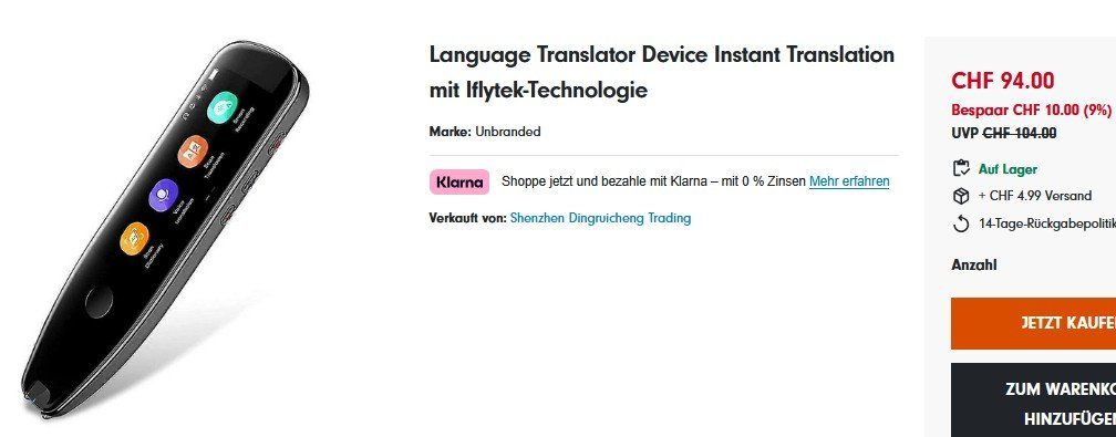 Registratori: Language Translator Iflytek-Technologie Traducteur – Usato da Collonges venduto da arashee 3