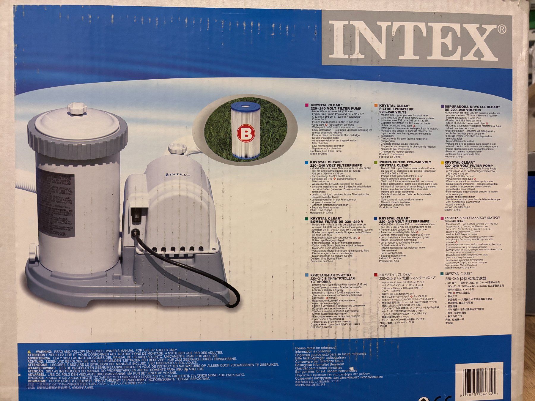 Intex Accessori per Piscine: Intex Filterpumpe Krystal Clear Model 634 – Usato da Malters venduto da Giambelli 1