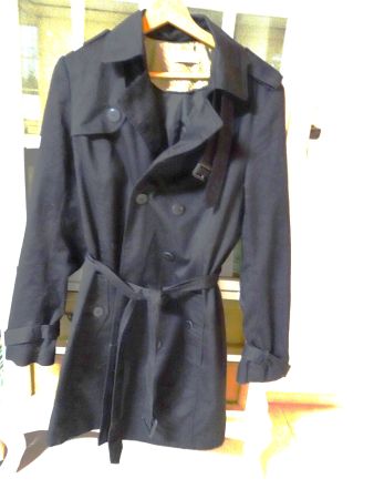 Uni schwarzer Trenchcoat aus Finnland Gr. M - To24.36