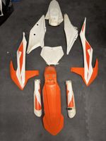 KTM Plastik Verkleidung Set Orange/Weiss gebraucht