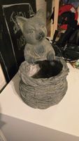 Katzen-Blumentopf aus Steinguss - Neu