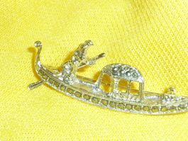broche silber motif gondole de venise