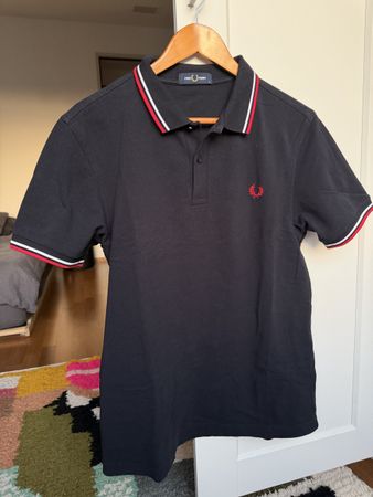 Fred Perry Polo Shirt Schwarz Gr. L