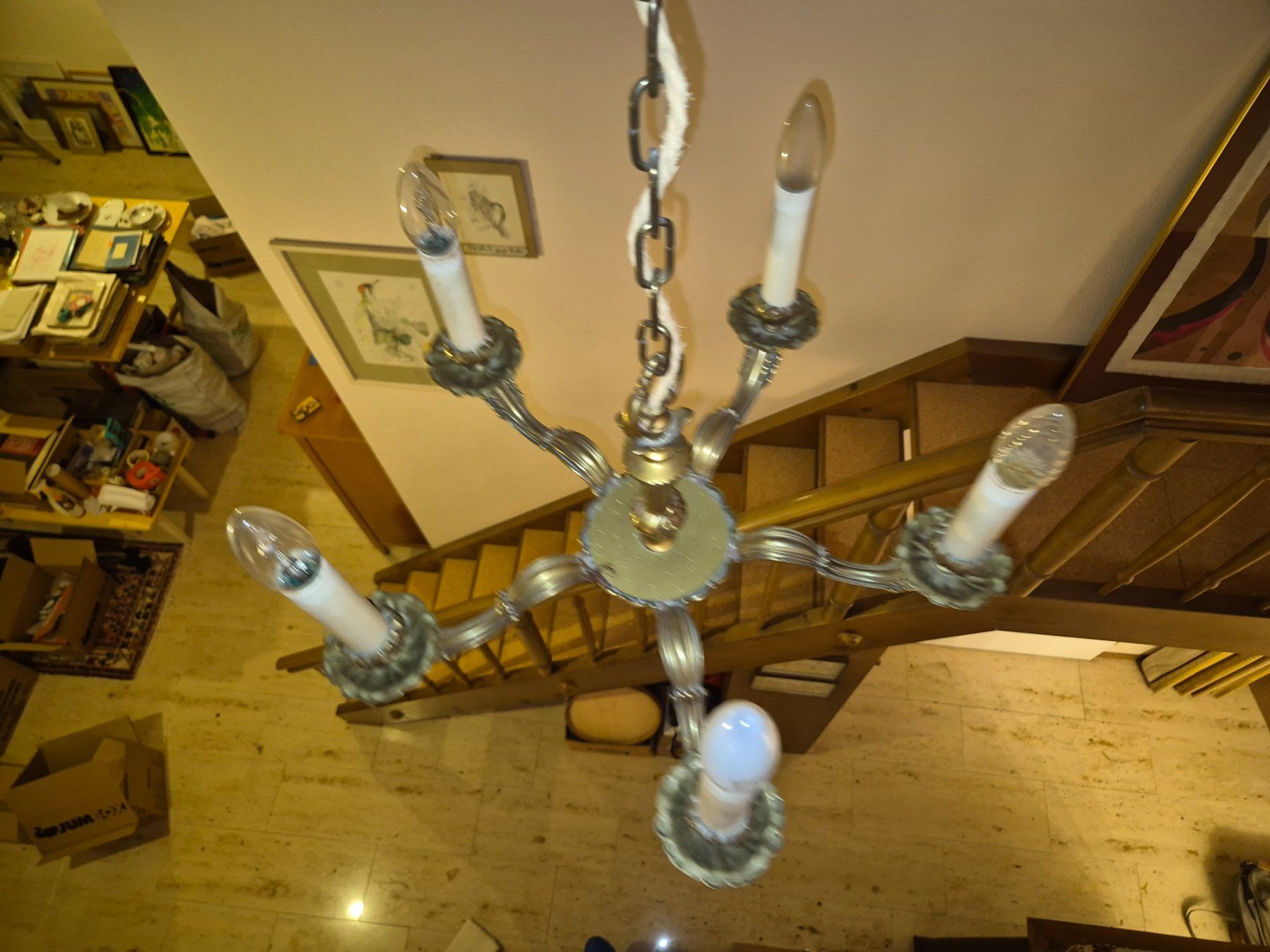 Lampadari & plafoniere: Messing Kronleuchter 5-flammig – Usato da Steinach venduto da ACMO32O 3