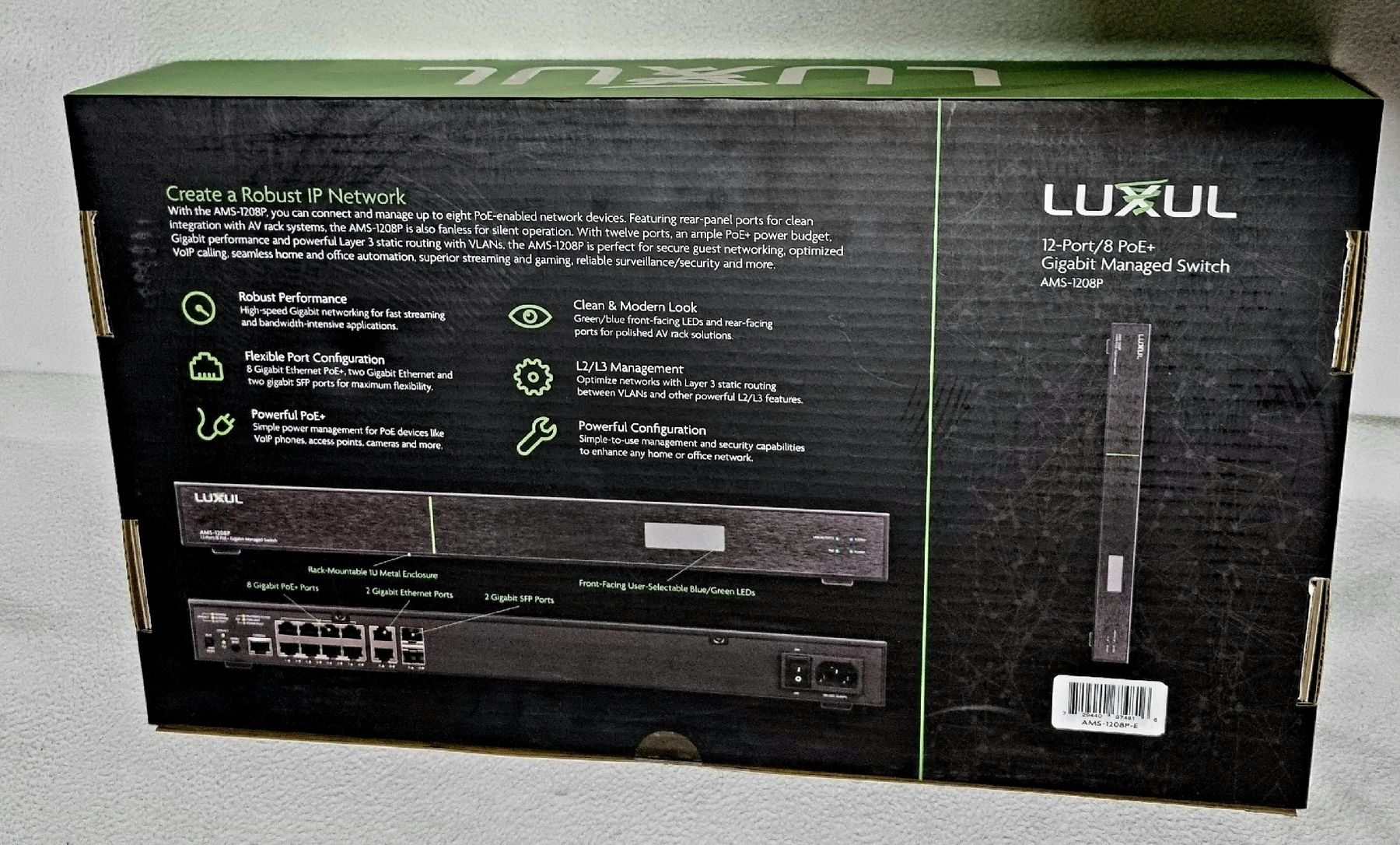 Hub & Switch: Netzwerk Switch - Luxul AMS-1208P – Nuovo e nell'imballaggio originale da Emmen venduto da Highlife_Technik 3