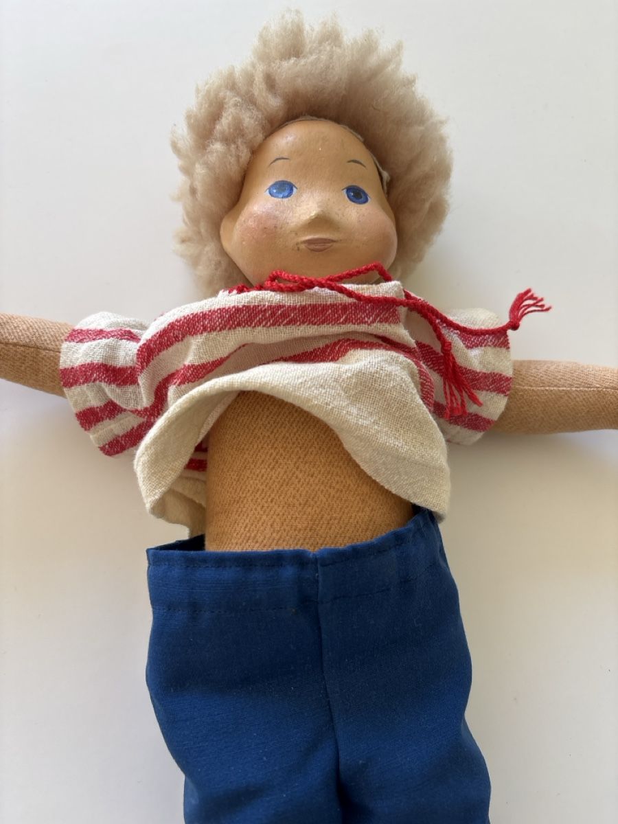 Bambole: Handpuppe Stoffpuppe Bub, kleiner Prinz Figur – Usato da Winterthur venduto da Pulator 2