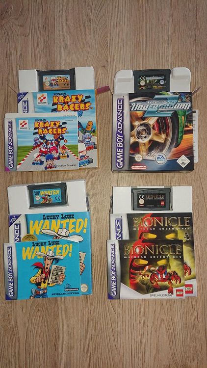 Game Boy Advance GBA Bundle - Krazy Racers/NFSU2/Bionicle/LL (Gebraucht ...