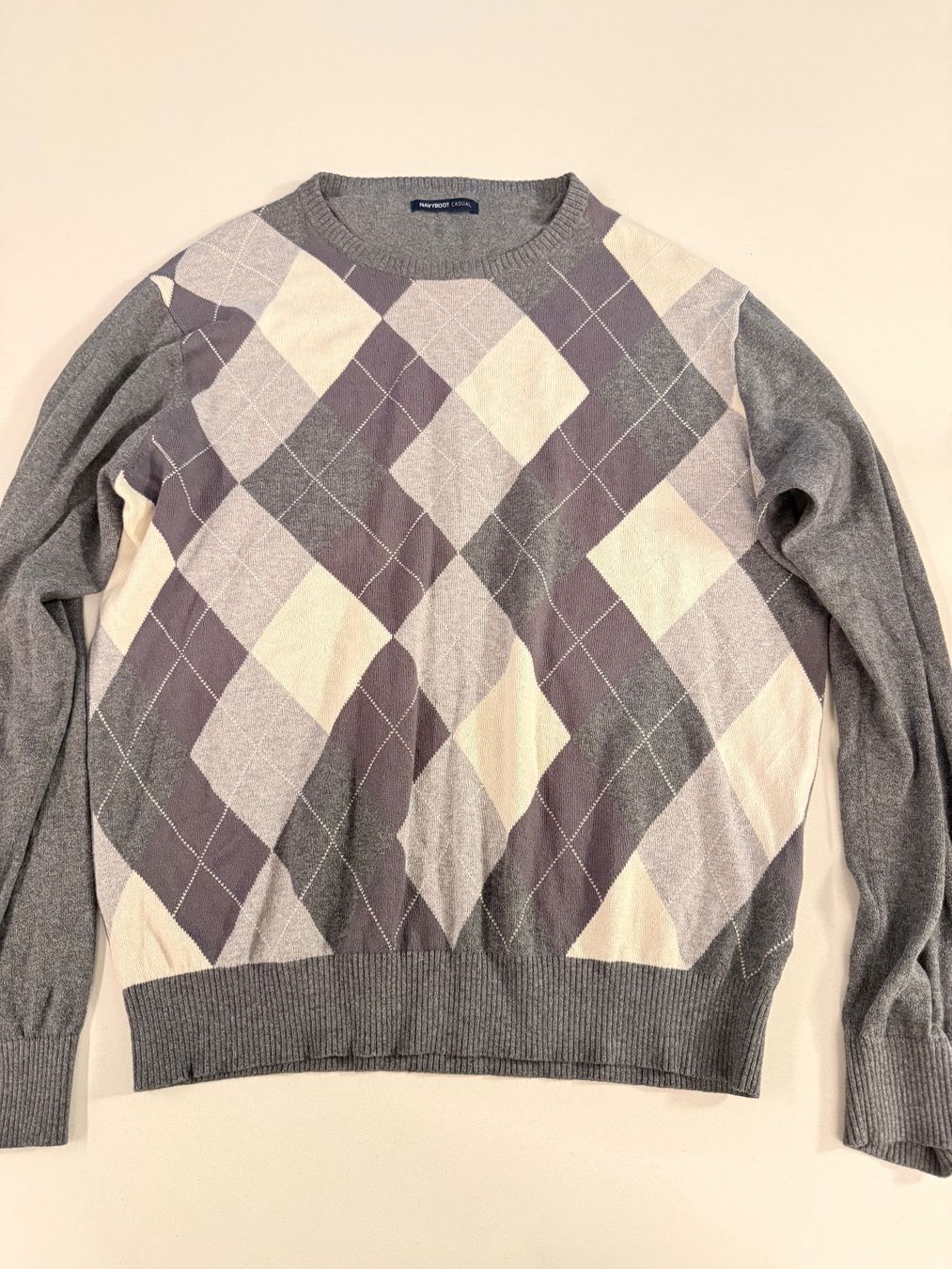 Navyboot Maglioni & Felpe: Navyboot Casual Pullover, Argyle Muster, Grösse L – Usato da Wollerau venduto da falkenauge444
